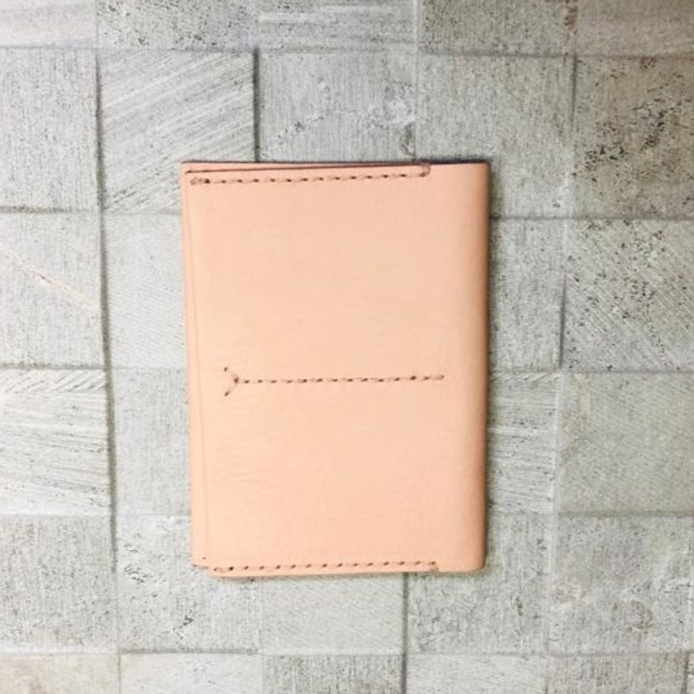 Madewell Card Holder Light Beige Leather